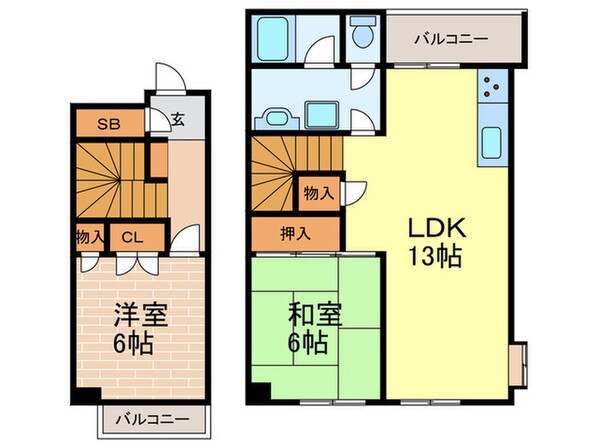 夙川ビュ－ハイツＣ棟(620)の物件間取画像